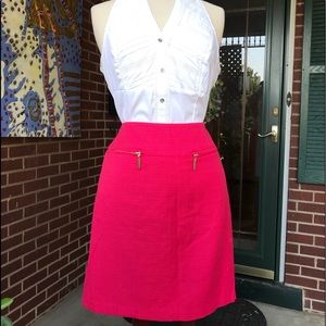 East 5th Petite Tweed Like Skirt in Pink
